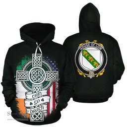 ScotsTee Shop Irish Low Coat of Arms Family Crest Ireland Hoodie Erin Go Bragh Hoodie