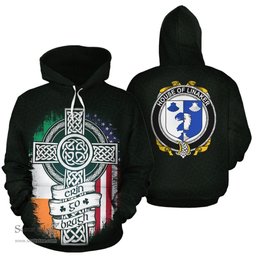ScotsTee Shop Irish Linaker Coat of Arms Family Crest Ireland Hoodie Erin Go Bragh Hoodie