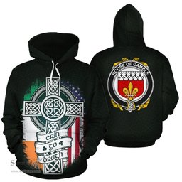 ScotsTee Shop Irish Gamble Coat of Arms Family Crest Ireland Hoodie Erin Go Bragh Hoodie
