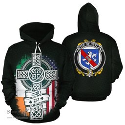ScotsTee Shop Irish Heyland Coat of Arms Family Crest Ireland Hoodie Erin Go Bragh Hoodie