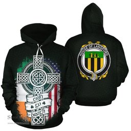 ScotsTee Shop Irish Langford Coat of Arms Family Crest Ireland Hoodie Erin Go Bragh Hoodie