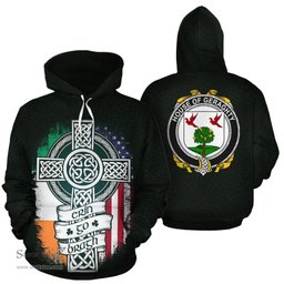 ScotsTee Shop Irish Geraghty Coat of Arms Family Crest Ireland Hoodie Erin Go Bragh Hoodie