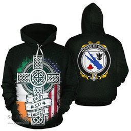 ScotsTee Shop Irish Riall Coat of Arms Family Crest Ireland Hoodie Erin Go Bragh Hoodie