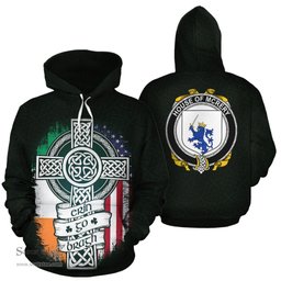 ScotsTee Shop Irish McRery Coat of Arms Family Crest Ireland Hoodie Erin Go Bragh Hoodie