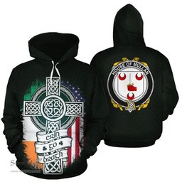 ScotsTee Shop Irish Mullan Coat of Arms Family Crest Ireland Hoodie Erin Go Bragh Hoodie