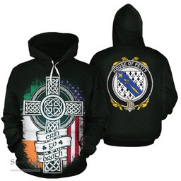 ScotsTee Shop Irish Petty Coat of Arms Family Crest Ireland Hoodie Erin Go Bragh Hoodie