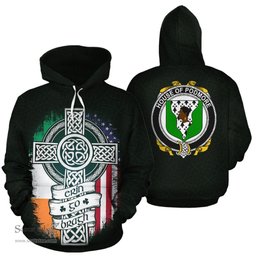 ScotsTee Shop Irish Podmore Coat of Arms Family Crest Ireland Hoodie Erin Go Bragh Hoodie