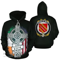 ScotsTee Shop Irish Miles Coat of Arms Family Crest Ireland Hoodie Erin Go Bragh Hoodie