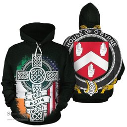 ScotsTee Shop Irish O'Byrne Coat of Arms Family Crest Ireland Hoodie Erin Go Bragh Hoodie