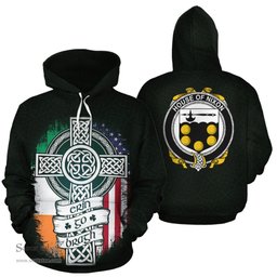ScotsTee Shop Irish Nixon Coat of Arms Family Crest Ireland Hoodie Erin Go Bragh Hoodie