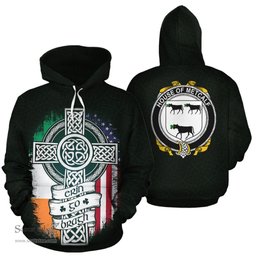 ScotsTee Shop Irish Metcalf Coat of Arms Family Crest Ireland Hoodie Erin Go Bragh Hoodie