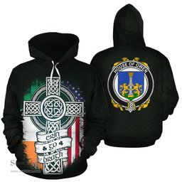 ScotsTee Shop Irish Owen Coat of Arms Family Crest Ireland Hoodie Erin Go Bragh Hoodie