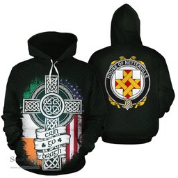 ScotsTee Shop Irish Netterville Coat of Arms Family Crest Ireland Hoodie Erin Go Bragh Hoodie