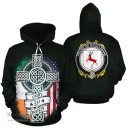 ScotsTee Shop Irish O'Cullinane Coat of Arms Family Crest Ireland Hoodie Erin Go Bragh Hoodie
