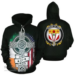 ScotsTee Shop Irish Orr Coat of Arms Family Crest Ireland Hoodie Erin Go Bragh Hoodie