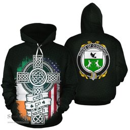 ScotsTee Shop Irish O'Donohue Coat of Arms Family Crest Ireland Hoodie Erin Go Bragh Hoodie