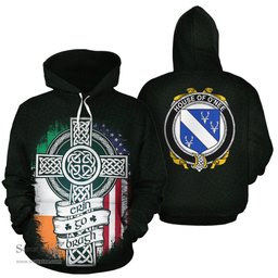 ScotsTee Shop Irish O'Nee Coat of Arms Family Crest Ireland Hoodie Erin Go Bragh Hoodie