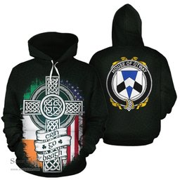 ScotsTee Shop Irish Otway Coat of Arms Family Crest Ireland Hoodie Erin Go Bragh Hoodie