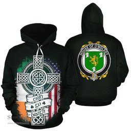 ScotsTee Shop Irish O'Moledy Coat of Arms Family Crest Ireland Hoodie Erin Go Bragh Hoodie