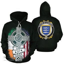 ScotsTee Shop Irish O'Garvan Coat of Arms Family Crest Ireland Hoodie Erin Go Bragh Hoodie
