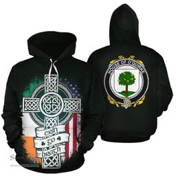 ScotsTee Shop Irish O'Quirke Coat of Arms Family Crest Ireland Hoodie Erin Go Bragh Hoodie