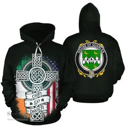 ScotsTee Shop Irish Quarles Coat of Arms Family Crest Ireland Hoodie Erin Go Bragh Hoodie