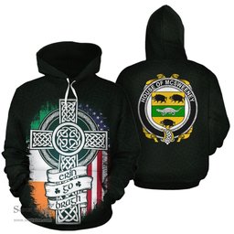 ScotsTee Shop Irish McSweeney Coat of Arms Family Crest Ireland Hoodie Erin Go Bragh Hoodie