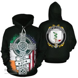 ScotsTee Shop Irish O'Donovan Coat of Arms Family Crest Ireland Hoodie Erin Go Bragh Hoodie
