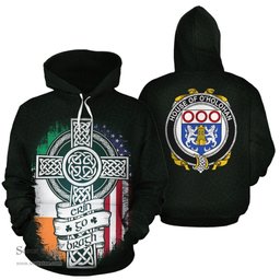 ScotsTee Shop Irish O'Holohan Coat of Arms Family Crest Ireland Hoodie Erin Go Bragh Hoodie