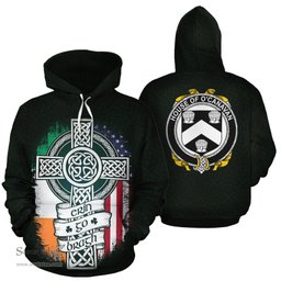 ScotsTee Shop Irish O'Canavan Coat of Arms Family Crest Ireland Hoodie Erin Go Bragh Hoodie