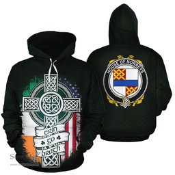 ScotsTee Shop Irish Norreys Coat of Arms Family Crest Ireland Hoodie Erin Go Bragh Hoodie