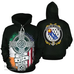 ScotsTee Shop Irish O'Coyne Coat of Arms Family Crest Ireland Hoodie Erin Go Bragh Hoodie