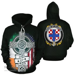 ScotsTee Shop Irish O'Larkin Coat of Arms Family Crest Ireland Hoodie Erin Go Bragh Hoodie