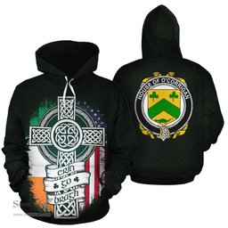ScotsTee Shop Irish O'Corrigan Coat of Arms Family Crest Ireland Hoodie Erin Go Bragh Hoodie