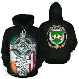 ScotsTee Shop Irish O'Kearon Coat of Arms Family Crest Ireland Hoodie Erin Go Bragh Hoodie