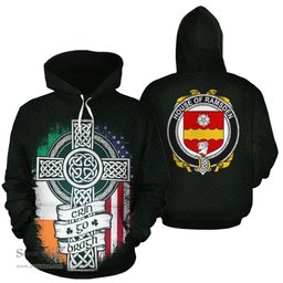 ScotsTee Shop Irish Ramsden Coat of Arms Family Crest Ireland Hoodie Erin Go Bragh Hoodie