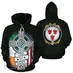 ScotsTee Shop Irish O'Noonan Coat of Arms Family Crest Ireland Hoodie Erin Go Bragh Hoodie
