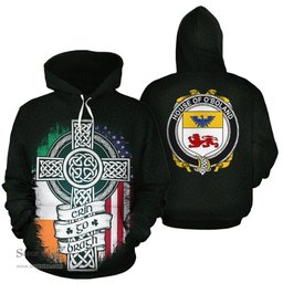 ScotsTee Shop Irish O'Boland Coat of Arms Family Crest Ireland Hoodie Erin Go Bragh Hoodie