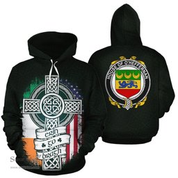ScotsTee Shop Irish O'Heffernan Coat of Arms Family Crest Ireland Hoodie Erin Go Bragh Hoodie