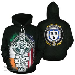ScotsTee Shop Irish Sharpe Coat of Arms Family Crest Ireland Hoodie Erin Go Bragh Hoodie