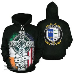 ScotsTee Shop Irish Sheehy Coat of Arms Family Crest Ireland Hoodie Erin Go Bragh Hoodie