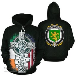 ScotsTee Shop Irish Shane Coat of Arms Family Crest Ireland Hoodie Erin Go Bragh Hoodie