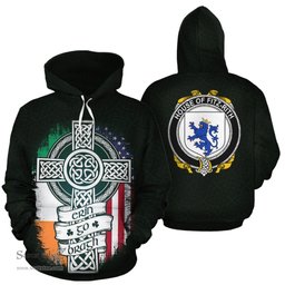 ScotsTee Shop Irish Fitz-Rith Coat of Arms Family Crest Ireland Hoodie Erin Go Bragh Hoodie
