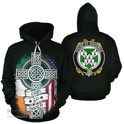 ScotsTee Shop Irish Wakeman Coat of Arms Family Crest Ireland Hoodie Erin Go Bragh Hoodie