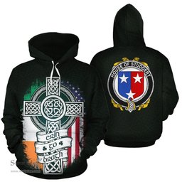 ScotsTee Shop Irish Studdert Coat of Arms Family Crest Ireland Hoodie Erin Go Bragh Hoodie