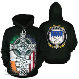 ScotsTee Shop Irish Sheppard Coat of Arms Family Crest Ireland Hoodie Erin Go Bragh Hoodie