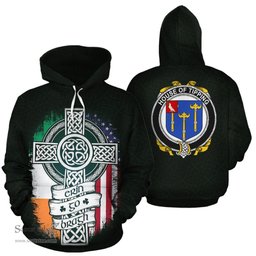 ScotsTee Shop Irish Tipping Coat of Arms Family Crest Ireland Hoodie Erin Go Bragh Hoodie