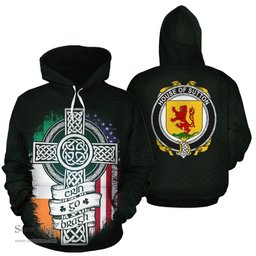 ScotsTee Shop Irish Sutton Coat of Arms Family Crest Ireland Hoodie Erin Go Bragh Hoodie