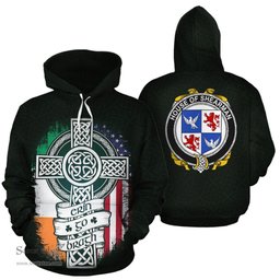 ScotsTee Shop Irish Shearman Coat of Arms Family Crest Ireland Hoodie Erin Go Bragh Hoodie