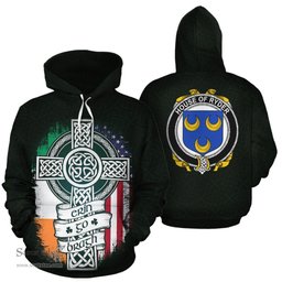 ScotsTee Shop Irish Ryder Coat of Arms Family Crest Ireland Hoodie Erin Go Bragh Hoodie